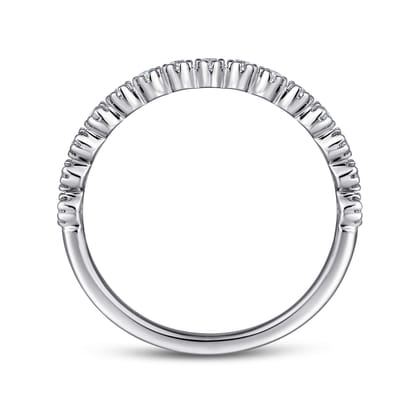 Calaise - 14K White Gold Diamond Wedding Band