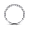 Straight Wedding Ring in 14k White Gold with Round Natural Diamond at Gabriel & Co.