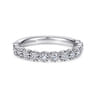 Straight Wedding Ring in 14k White Gold with Round Natural Diamond at Gabriel & Co.