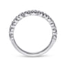 Straight Wedding Ring in 14k White Gold with Round Natural Diamond at Gabriel & Co.