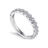 Straight Wedding Ring in 14k White Gold with Round Natural Diamond at Gabriel & Co.