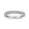 Straight Wedding Ring in 14k White Gold with Round Natural Diamond at Gabriel & Co.