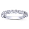 Straight Wedding Ring in 14k White Gold with Round Natural Diamond at Gabriel & Co.