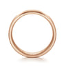 Caleb - 14K Rose Gold 6mm - Satin Finish Men's Wedding Band with Beveled Edge