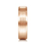 Caleb - 14K Rose Gold 6mm - Satin Finish Men's Wedding Band with Beveled Edge