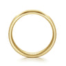 Caleb - 14K Yellow Gold 6mm - Satin Finish Men's Wedding Band with Beveled Edge