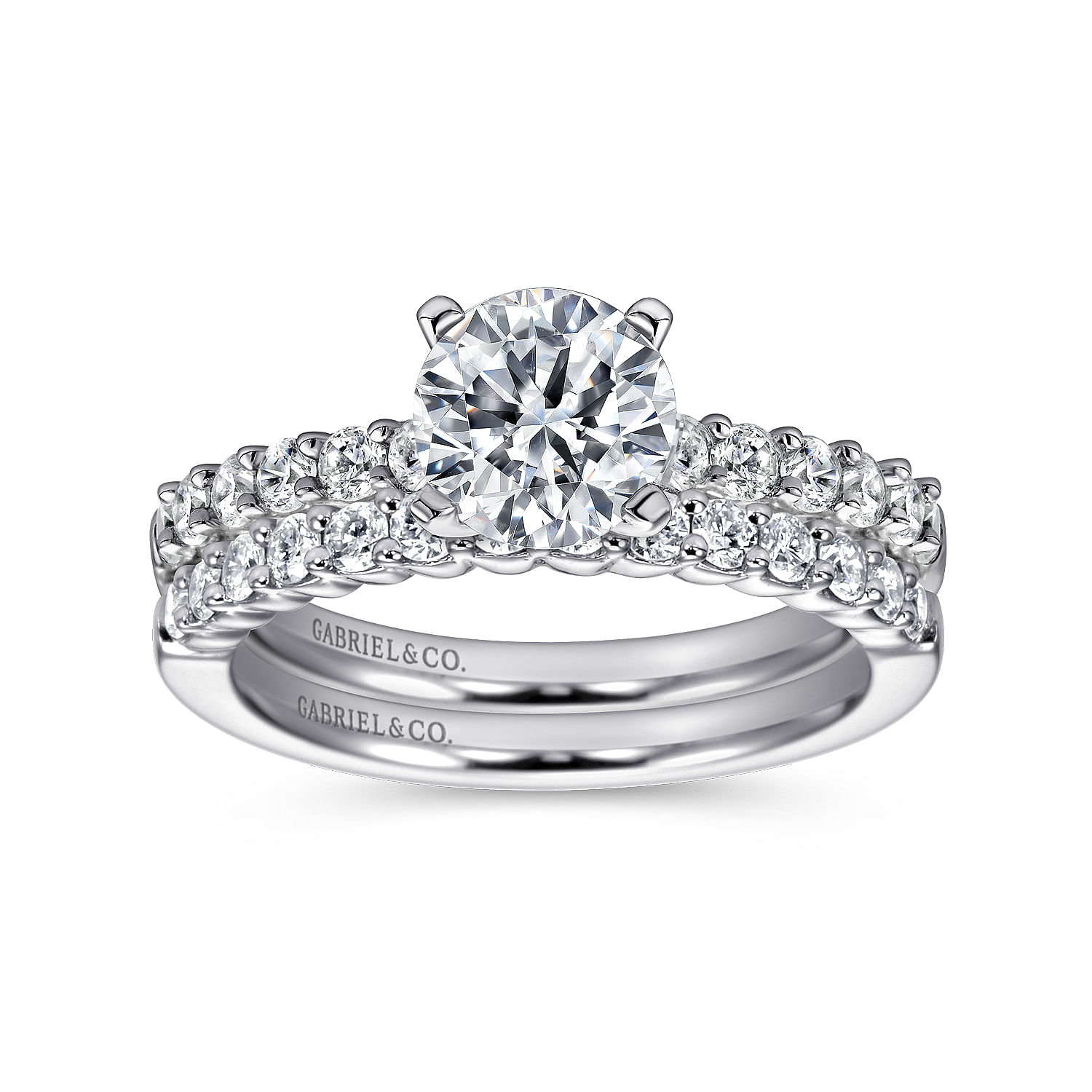 Caleigh - Platinum Round Diamond Engagement Ring - 0.34 ct - Shot 4