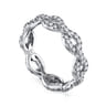Eternity Band Wedding Ring in 14k White Gold with Round Natural Diamond at Gabriel & Co.