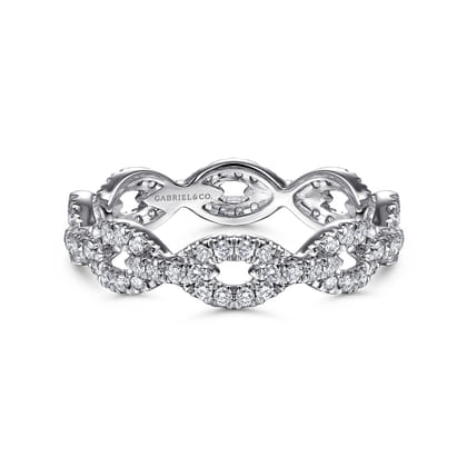 Calie - 14K White Gold Diamond Eternity Band