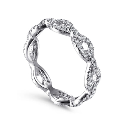 Calie - 14K White Gold Diamond Eternity Band