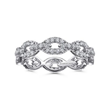 Calie - 14K White Gold Diamond Eternity Band
