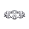 Eternity Band Wedding Ring in 14k White Gold with Round Natural Diamond at Gabriel & Co.