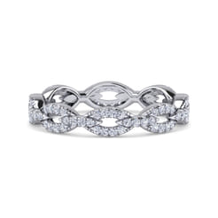 Calie - 14K White Gold Diamond Eternity Band