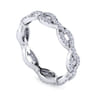 Eternity Band Wedding Ring in 14k White Gold with Round Natural Diamond at Gabriel & Co.