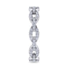 Eternity Band Wedding Ring in 14k White Gold with Round Natural Diamond at Gabriel & Co.