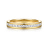 Straight Wedding Ring in 14k Yellow Gold with Princess Cut Natural Diamond at Gabriel & Co.