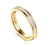 Straight Wedding Ring in 14k Yellow Gold with Princess Cut Natural Diamond at Gabriel & Co.