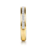 Straight Wedding Ring in 14k Yellow Gold with Princess Cut Natural Diamond at Gabriel & Co.