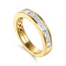 Straight Wedding Ring in 14k Yellow Gold with Princess Cut Natural Diamond at Gabriel & Co.