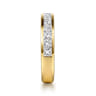 Straight Wedding Ring in 14k Yellow Gold with Princess Cut Natural Diamond at Gabriel & Co.