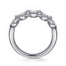 Fancy Wedding Ring in 14k White Gold with Oval Natural Diamond at Gabriel & Co.