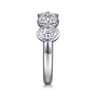 Fancy Wedding Ring in 14k White Gold with Oval Natural Diamond at Gabriel & Co.