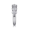 Fancy Wedding Ring in 14k White Gold with Oval Natural Diamond at Gabriel & Co.