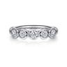 Fancy Wedding Ring in 14k White Gold with Round Natural Diamond at Gabriel & Co.