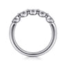 Fancy Wedding Ring in 14k White Gold with Round Natural Diamond at Gabriel & Co.