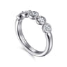 Fancy Wedding Ring in 14k White Gold with Round Natural Diamond at Gabriel & Co.