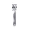 Fancy Wedding Ring in 14k White Gold with Round Natural Diamond at Gabriel & Co.