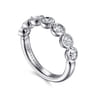Fancy Wedding Ring in 14k White Gold with Round Natural Diamond at Gabriel & Co.