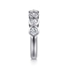 Fancy Wedding Ring in 14k White Gold with Round Natural Diamond at Gabriel & Co.