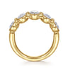 Fancy Wedding Ring in 14k Yellow Gold with Oval Natural Diamond at Gabriel & Co.