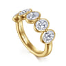 Fancy Wedding Ring in 14k Yellow Gold with Oval Natural Diamond at Gabriel & Co.