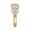 Fancy Wedding Ring in 14k Yellow Gold with Oval Natural Diamond at Gabriel & Co.