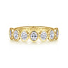 Straight Wedding Ring in 14k Yellow Gold with Oval Natural Diamond at Gabriel & Co.