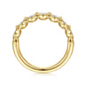 Straight Wedding Ring in 14k Yellow Gold with Oval Natural Diamond at Gabriel & Co.