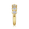 Straight Wedding Ring in 14k Yellow Gold with Oval Natural Diamond at Gabriel & Co.