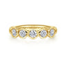 Fancy Wedding Ring in 14k Yellow Gold with Round Natural Diamond at Gabriel & Co.