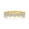 Straight Wedding Ring in 14k Yellow Gold with Round Natural Diamond at Gabriel & Co.