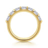 Straight Wedding Ring in 14k Yellow Gold with Emerald Cut Natural Diamond at Gabriel & Co.