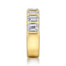 Straight Wedding Ring in 14k Yellow Gold with Emerald Cut Natural Diamond at Gabriel & Co.