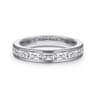 Straight Wedding Ring in 14k White Gold with Baguette Natural Diamond at Gabriel & Co.