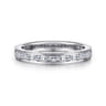 Fancy Wedding Ring in 14k White Gold with Baguette Natural Diamond at Gabriel & Co.