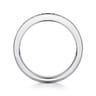 Fancy Wedding Ring in 14k White Gold with Baguette Natural Diamond at Gabriel & Co.