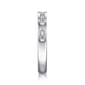Fancy Wedding Ring in 14k White Gold with Baguette Natural Diamond at Gabriel & Co.