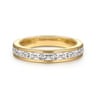 Fancy Wedding Ring in 14k Yellow Gold with Baguette Natural Diamond at Gabriel & Co.