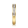 Fancy Wedding Ring in 14k Yellow Gold with Baguette Natural Diamond at Gabriel & Co.