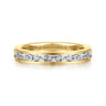 Straight Wedding Ring in 14k Yellow Gold with Baguette Natural Diamond at Gabriel & Co.